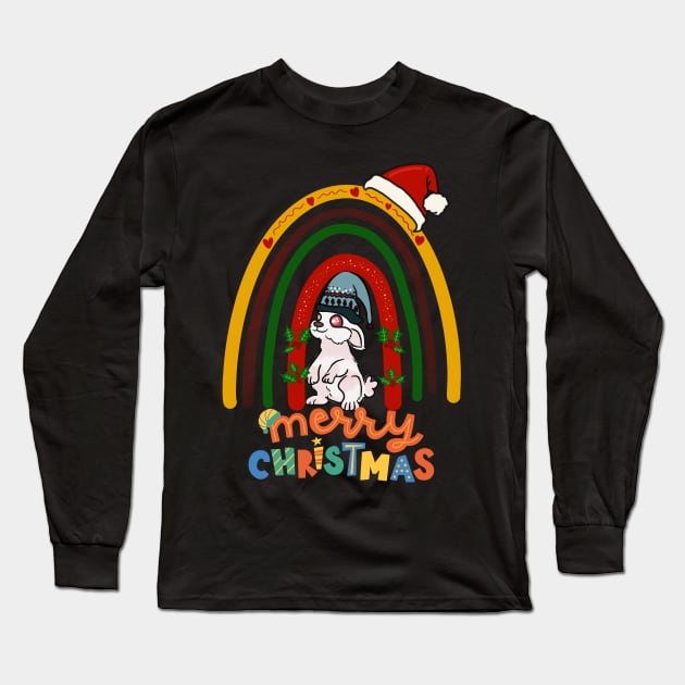 rabbit chritsmas Long Sleeve T-Shirt by funnyd